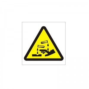 Warning Corrosive Risk (150x150) - Health and Safety Sign