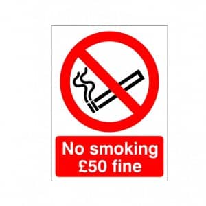 No Smoking £50 Fine - Health and Safety Sign (PRS.22)