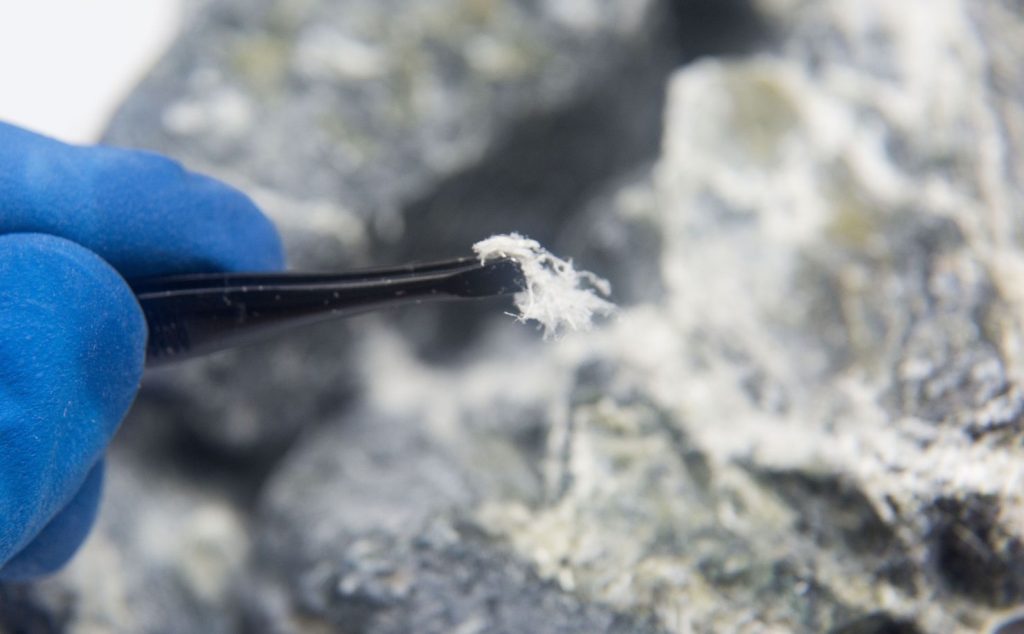 asbestos sample on inspection