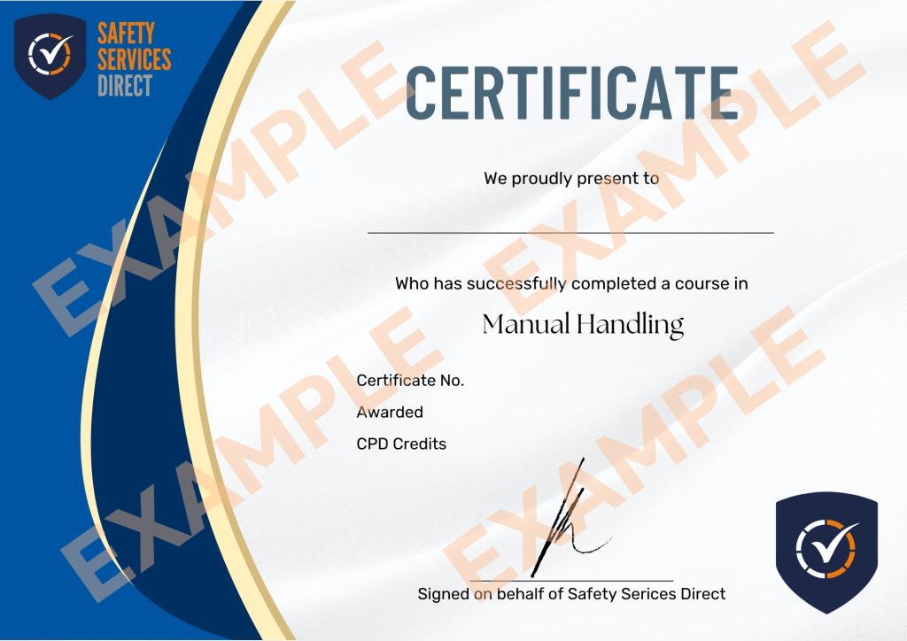 manual handling certificate