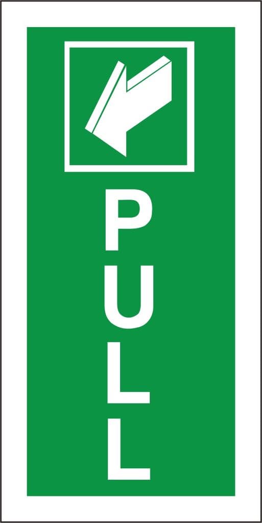 Pull - Fire Exit Health and Safety Sign