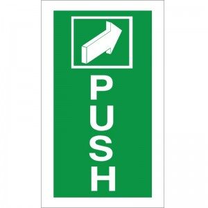 Push - Fire Exit Health and Safety Sign (FED.01)