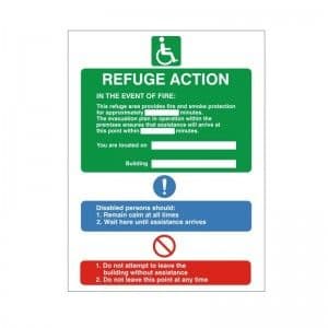 Refuge Action - Refuge - Health and Safety Sign