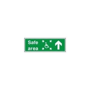 Safe Area - Refuge - Up Arrow - Health and Safety Sign