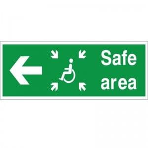 Safe Exit - Refuge - Left Arrow - Health and Safety Sign (FER.06)