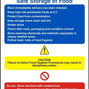 Safe Storage Of Food - Health and Safety Sign (SCS008)