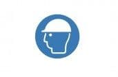 Safety Helmets Must Be Worn - Health and Safety Sign