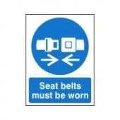 Seat Belts Must Be Worn - Health and Safety Sign