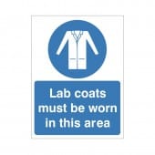 Lab Coats Must Be Worn - Health and Safety Sign (MAP.35)