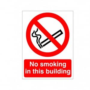 No Smoking In This Building - Health and Safety Sign (PRS.06)