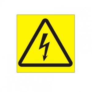 Warning Mains Supply (White Background) - Health and Safety Sign