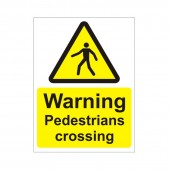 Warning Pedestrians Crossing - Health and Safety Sign
