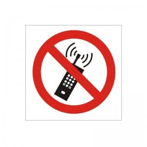 Turn Off Mobile Phones - Health and Safety Sign