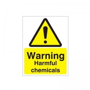 Warning Harmful Chemicals - Health and Safety Sign