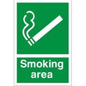 Designated Smoking Area Health & Safety Sign (FA.11F)