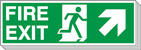 Fire Exit Arrow Up Right - Fire Safety Sign (FE.01)