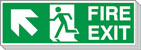 Fire Exit Arrow Up Left - Fire Safety Sign (FE.02)