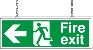 Fire Exit Left Arrow - Fire Safety Sign (FE.03)