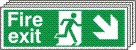 Fire Exit Right Down Arrow - Fire Safety Sign (FE.07)