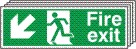 Fire Exit Arrow Down Left - Fire Safety Sign (FE.08)