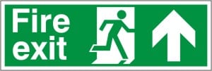 Fire Exit Arrow Up - Fire Safety Sign (FE.05)