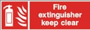 Fire Extinguisher Keep Clear Sign - Health & Safety Sign (FEX.02)