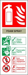 Foam Spray Fire Extinguisher - Health & Safety Sign (FI.05)