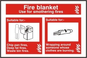Fire Blanket Sign - Health & Safety Sign (FIW.18)