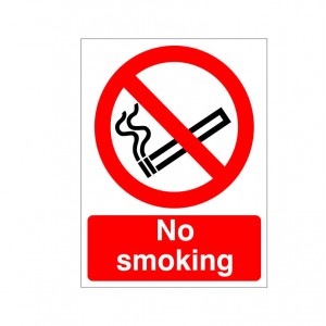 No Smoking - Reverse Printed Window Graphic -Health and Safety Sign (PRS.92)