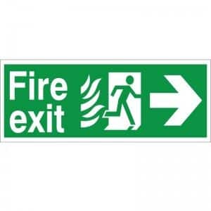 Fire Exit - Right Arrow - Healthcare Establishment Health and Safety Sign (HM.03)