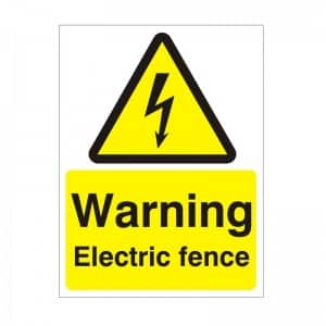 Warning Electric Fence - Health and Safety Sign