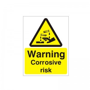 Warning Corrosive Risk - Health and Safety Sign