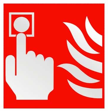 Fire Alarm Call Point Photoluminescent 100mm x 100mm- Health and Safety Sign (PP66G)