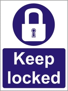 Keep Locked - Health and Safety Sign (MAA.07)