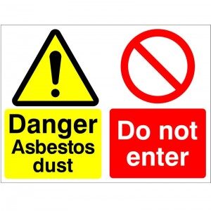 Danger Asbestos Dust Do Not Enter - Health and Safety Sign (MUL.06)