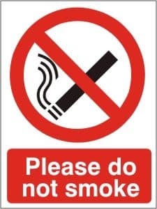 Please Do Not Smoke - Health & Safety Sign (PRS.04)