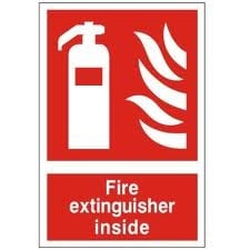 Fire Extinguisher Inside - Health and Safety Sign (FEX.14)