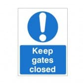 Keep Gates Closed - Health and Safety Sign (MAC.52)