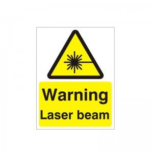 Warning Laser Beam - Health and Safety Sign