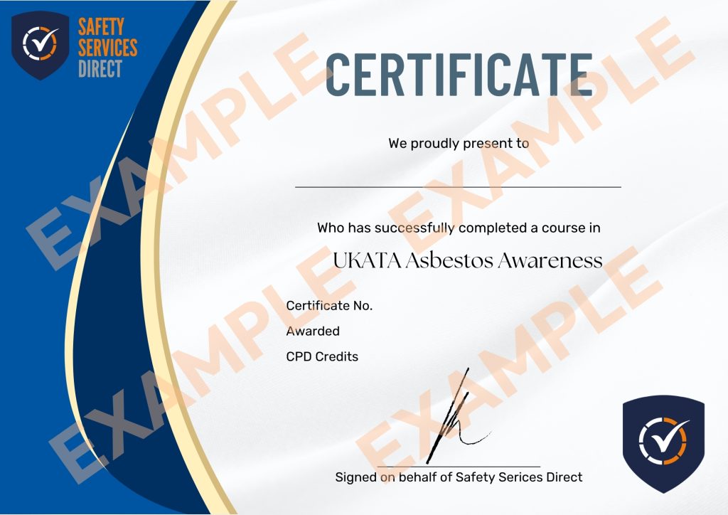 asbestos awareness certificate