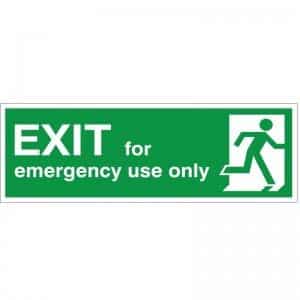 Exit For Emergency Use Only - Health and Safety Sign (FE.27)