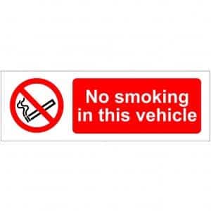 No Smoking In This Vehicle - Health and Safety Sign (PRS.88)