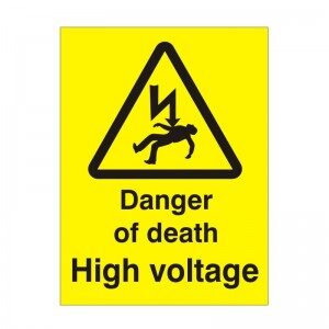 Danger Of Death High Voltage - Health and Safety Sign (WAE.32)