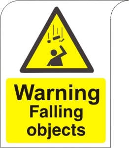 Warning Falling Objects - Health and Safety Sign