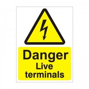Danger Live Terminals - Health and Safety Sign (WAE.13)
