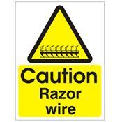 Caution Razor wire - Health and Safety Sign (WAG.20)