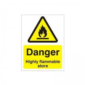 Danger Highly Flammable Store - Health and Safety Sign (WAG.95)