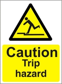 Caution Trip Hazard - Health and Safety Sign (WAG.04)