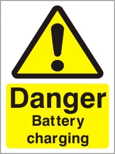 Danger Battery Charging - Health and Safety Sign (WAG.16)