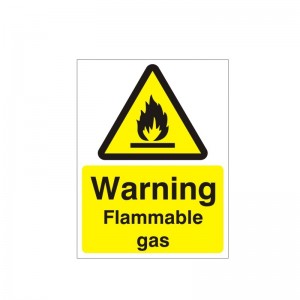 Warning Flammable Gas - Health and Safety Sign